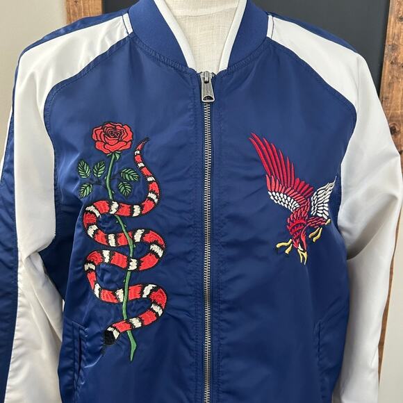 Gap Limited Edition California Sukajan Bomber M Embroidered Map Eagle Jacket - Picture 9 of 16